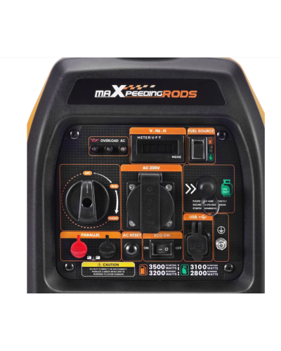 Генератор инверторный БЕНЗИН/ГАЗ MXR3800DF (3,2 kW), однофазный, 220V, 50Hz, обьем бака 4л, ручной запуск