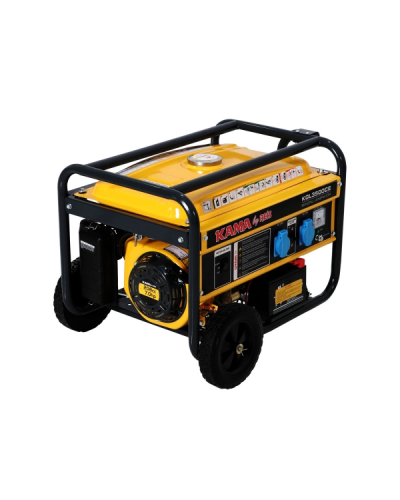 Генератор бензиновый KGL3500CE, 1-фазный 230V, 50Hz, 3.5kVA/2.8kW, бак 15 л, расход 1.3 л/ч, пуск: ручной/стартер (без АКБ), 590х433х430 мм, 43 кг
