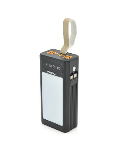 Powerbank ACL PW-85 30000mAh, 22.5W, LIGHTER, Кабеля Type-C + Lighting, 0.70 kg, Black, Box