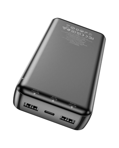 Power Bank HOCO J100A 20000mAh, USB+Type-C, 2A, Black, 0.470kg, Box