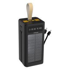 Power bank Linkage LKP-47 50000mAh, Solar, 22.5W, Кабеля Туре-С+Lighting, 1,060 kg, Black, Blister