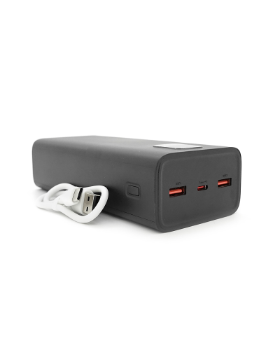 Power Bank FONENG P55 30000mAh, 2*USB+Tepe-C, Black, 0.580kg, Box