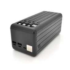 Powerbank ACL PW-108 80000mAh, 4xUSB, 4 кабеля(USB/Micro/Type-C/Lighting), 1,6кг, Black, Box