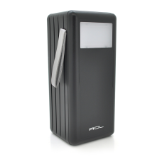 Powerbank ACL PW-108 80000mAh, 4xUSB, 4 кабеля(USB/Micro/Type-C/Lighting), 1,6кг, Black, Box