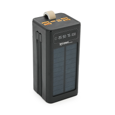 Powerbank 7GO GPW-01 50000mAh, Solar,PD22.5W, Li-pol, LCD Display, Вход:Type-C, Выходы: 2xUSB Type-C, 4xUSB Type-A, кабеля T-C/Ligh, 1,080, Black, Box