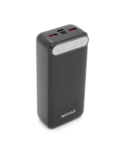 Power Bank WOYAX WY-30F 30000mAh, 22.5W, Black, 0.580kg, Box