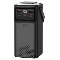 PowerBank XO-PR286 50000mAh Three Inputs and Six Outputs Comes with Four Cables+Lighting Fast Charging Mobile Power, PD20W, QC22.5W, plastic,Black