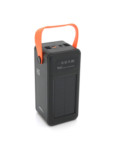 Powerbank ACL PW-53 80000mAh, 4xUSB, Solar, фонарь, 1,9кг, Black, Box