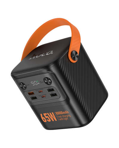 Power Bank HOCO J152 Pro 80000mAh, 4USB/2Type-C, 22.5W+65W, фонарик, Black, 1,380kg, Box