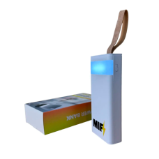Power Bank MIF 20000mAh K5388 in: Micro-USB/USB Type-C (5V, 2A), out: 2хUSB Type-A, (5V, 2A), LED дисплей. 148х68х27 mm, White