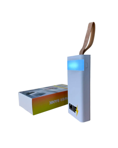 Power Bank MIF 20000mAh K5388 in: Micro-USB/USB Type-C (5V, 2A), out: 2хUSB Type-A, (5V, 2A), LED дисплей. 148х68х27 mm, White