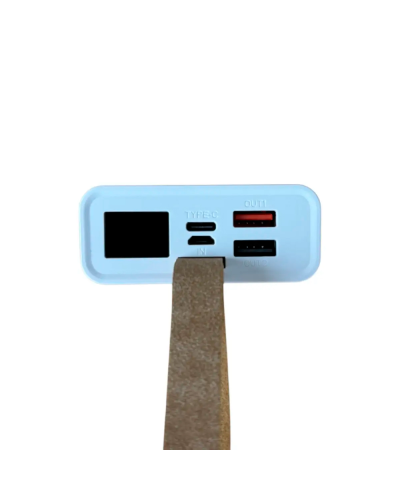 Power Bank MIF 20000mAh K5388 in: Micro-USB/USB Type-C (5V, 2A), out: 2хUSB Type-A, (5V, 2A), LED дисплей. 148х68х27 mm, White