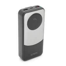 Power bank BETWEEN BTW-P6 20000mAh, 22.5W, 2 кабеля: Type-C+Lighting, Black, 490g, Box