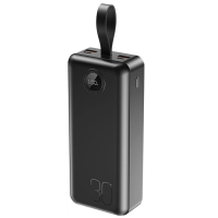 PowerBank XO-PR240 30000mAh Digital Fast Charger, Input:5V-12V/1.5-2.4A(Type-C,MicroUSB),Output: 5V-12V/1.5-5А, PD20W,2- QC22.5W, plastic,Black