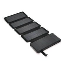Power bank 12000 mAh Solar, (5V/200mA), 2xUSB, 5V/1A/2.1A, USB <-> microUSB, ударо защищеный прорезиненный корпус, Black, Corton BOX