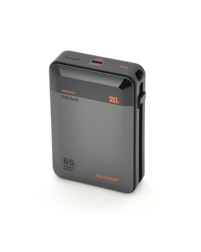 PowerBank FULLTECH PRIME FP42 20000mAh, PD65W+22.5W, Input:(Type-C), Output:(USB,2*Type-C), индикация заряда, 0,440kg, Black, Box