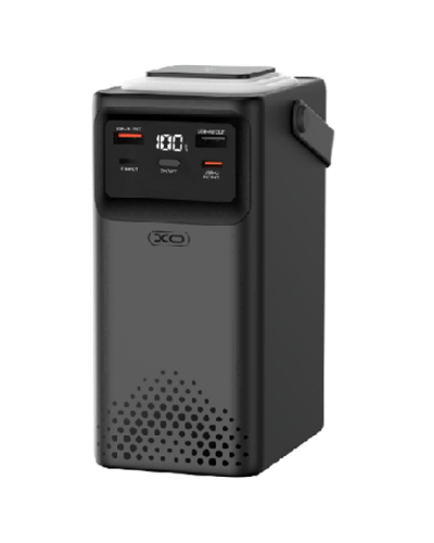 PowerBank XO-PR287 80000mAh Three Inputs and Six Outputs Comes with Four Cables+Lighting Fast Charging Mobile Power, PD20W, QC22.5W, plastic,Black