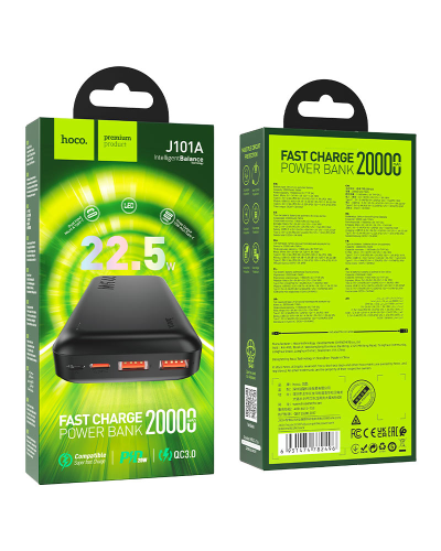 Power Bank HOCO J101A 20000mAh, 22.5W, Mix Color, 0.47kg, Box