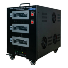 Стабилизатор напряжения Conter MSER-30KVA/24KW- 400V-V2 трехфазный,сервопривод,напольного монтажа,LED дисплей,диап225-450V,AC400±3%,колодка, 58kg