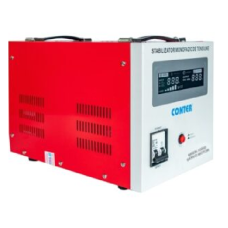 Стабилизатор напряжения Conter MSER 15000 VA-V2/12000Wоднофазный,сервопривод,напольного монтажа,LEDдисплей,диап130-260V,AC230±3%,колодка,220x335x230mm