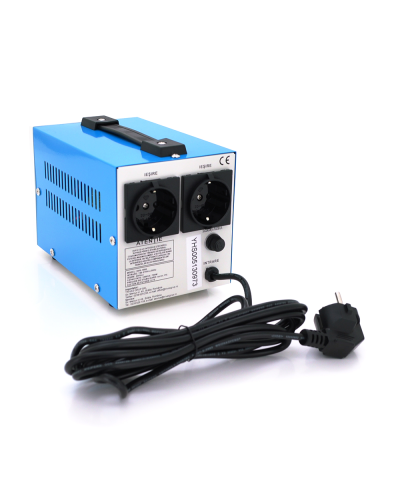 Стабилизатор напряжения релейный Westech SVR-1000VA/750W однофазный, напольного монтажа, LED дисплей, диапазон 150-270V, AC230±8%, 2*Shuko, Q8
