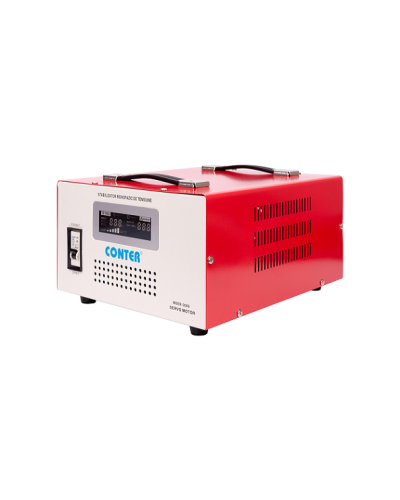 Стабилизатор напряжения Conter MSER 3000 VA-V2/2250W однофазный,сервопривод,напольного монтажа,LED дисплей,диап130-260V,AC230±3%,2*Shuko,161x255x178mm
