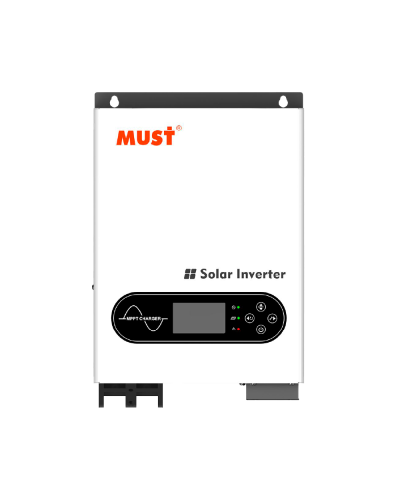 Гибридный инвертор MUST PV18-2012ECO, 2000W, 12V, ток заряда 80A, 170-280V, MPPT (80А, 30-320 Vdc), 290х367х111 мм. 6 кг.