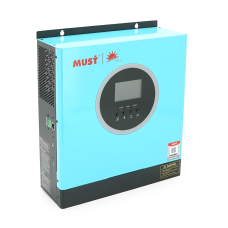 Гибридный инвертор MUST PV18-3524ECO, 3500W, 24V, ток заряда 60A, 160-275V, MPPT (100А, 60-360 Vdc), 367,4x254,5x103 мм. 5.5 кг.