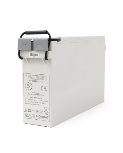 Аккумуляторная батарея MONBAT FRONT TERMINAL 12MVR200 AGM 12V/200 Ah, 555x125x316 мм, 59.2 кг