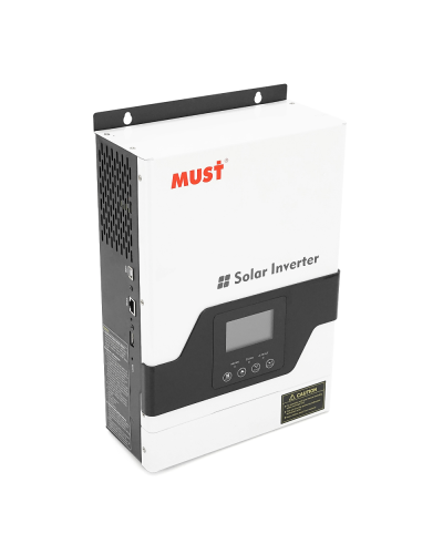 Гибридный инвертор MUST PV18-1012VPM, 1000W, 12V, ток заряда 10/20A, 170-280V, MPPT (60А, 15-105 Vdc), 225x355x92 мм, 5.5 кг
